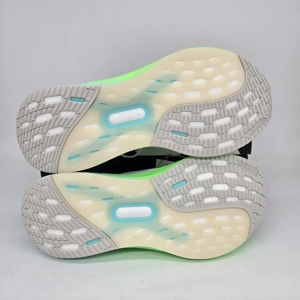 New Adidas UltraBoost 5X White Lime Burst JQ2927 Women's Running Shoes Size 6.5